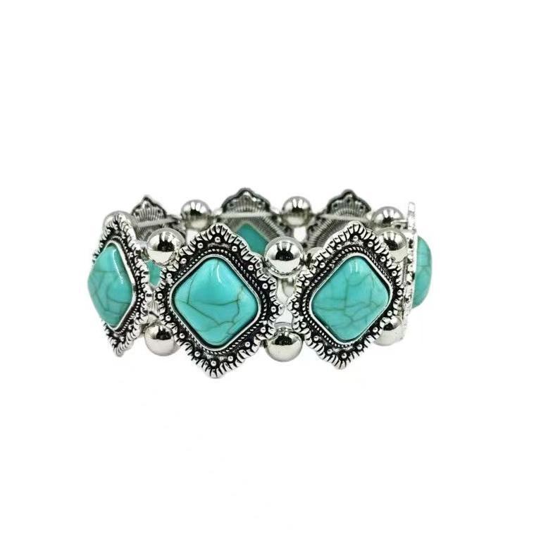 Wholesale Alloy Turquoise Bracelet Retro Ethnic Bohemian Style Jewelry Accessory for Everyday