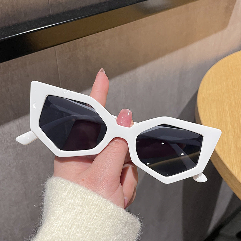 Wholesale Polygonal Cat Eye Frame Sunglasses