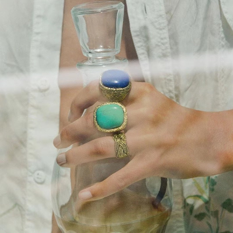 Wholesale copper gold-plated fashionable retro metal  ring