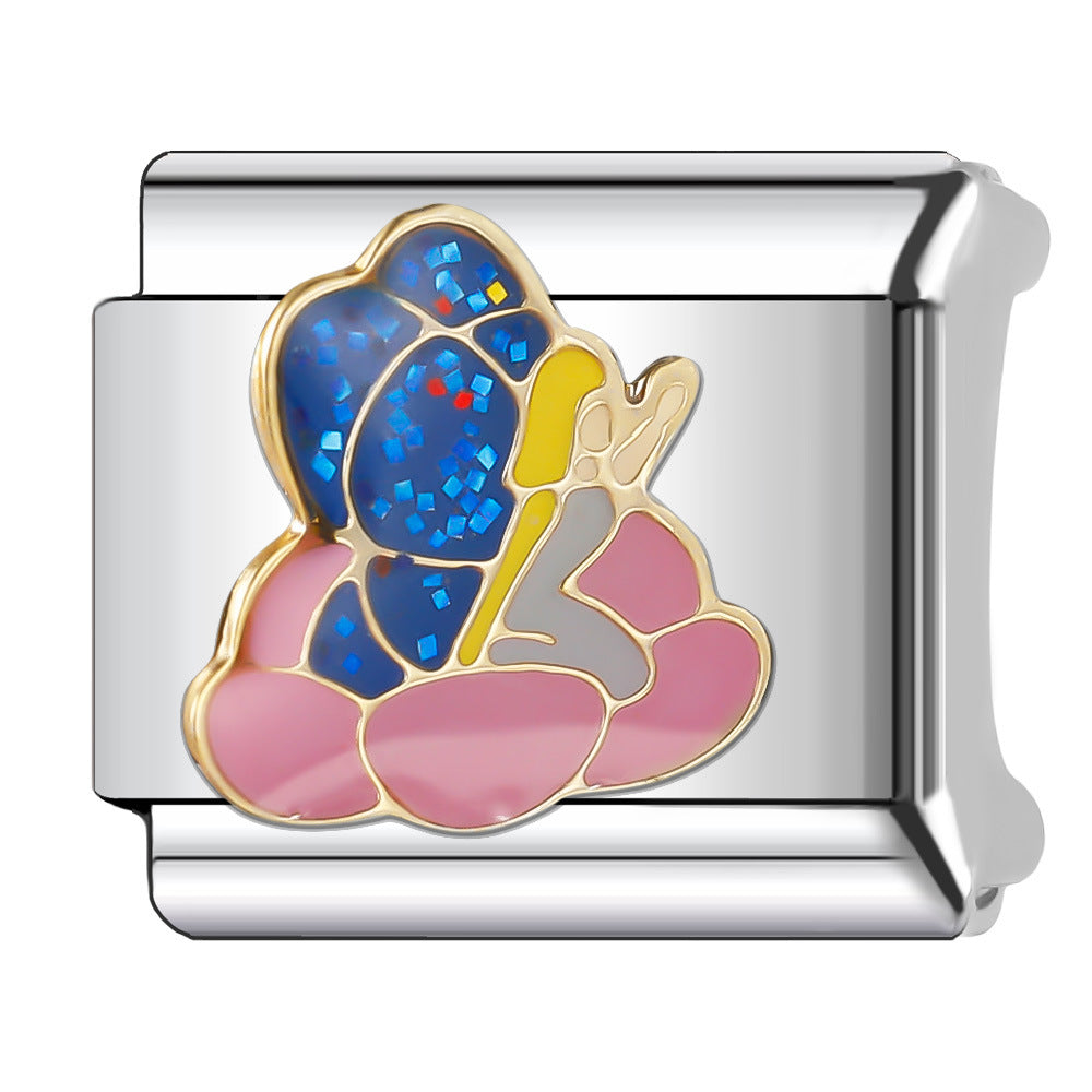 Wholesale Italian Charm Bracelet 9mm DIY Splicing Ocean Series Animal Stainless Steel Composable Bracelet