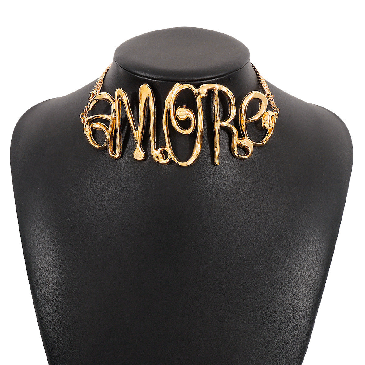 Wholesale exaggerated letters cool whisper retro necklace