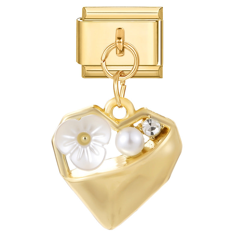 Wholesale  Italian Charm Bracelet 9mm DIY Creative Retro Stainless Steel Composable Bracelet