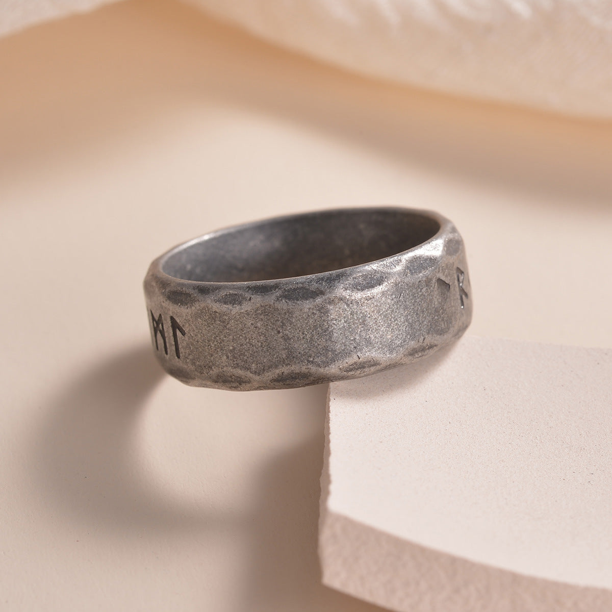 Wholesale Titanium Steel Men's Antique Silver Ring
