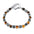 Wholesale  tiger eye stone stitching black stone stainless steel bracelet