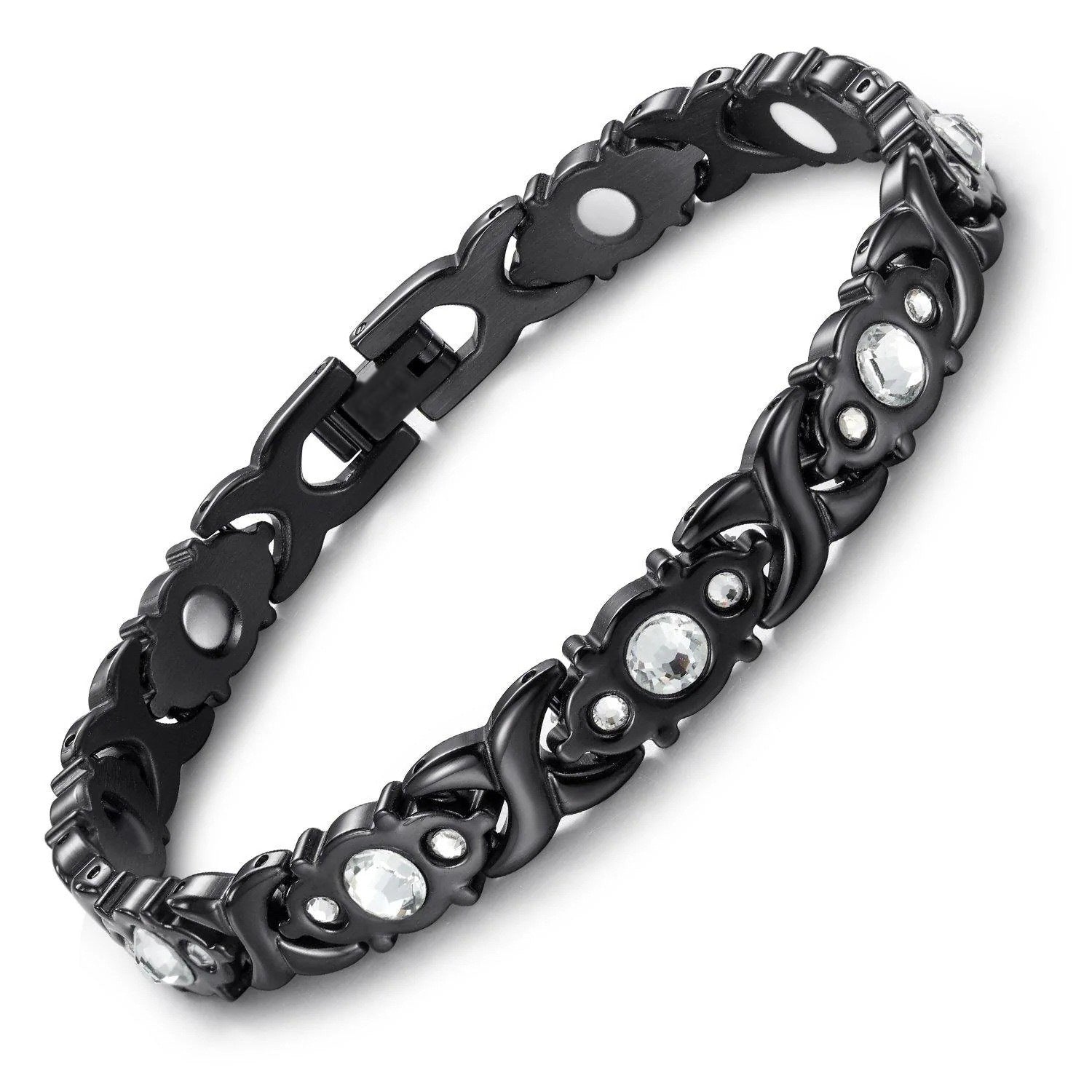 Wholesale detachable energy magnet bracelet alloy diamond adjustable bracelet