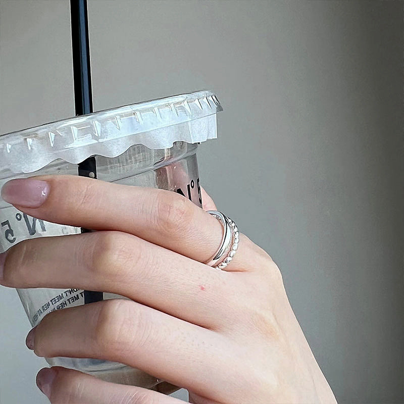 Wholesale 925 Sterling Silver Double-layer Open Ring