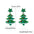 Wholesale  sparkling printed earrings  green Christmas tree five-pointed star acrylic earrings
