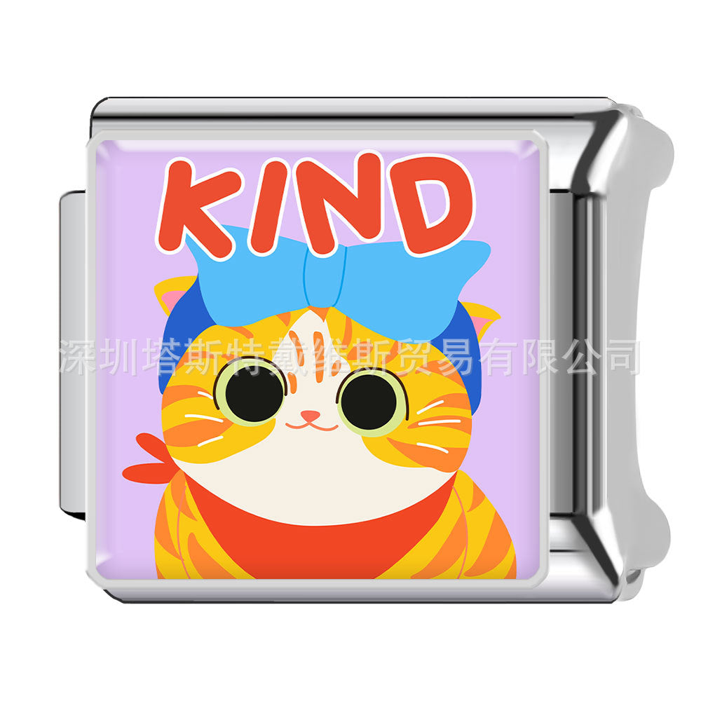 Wholesale Italian Charm Bracelet 9mm DIY Cute and able  Creative Stainless Steel Composable Bracelet