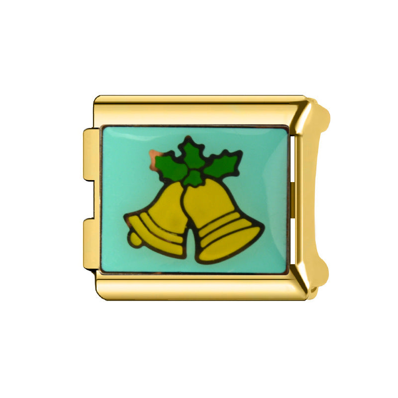 Wholesale Italian Charm Bracelet 9mm DIY Splicing Cartoon Cute Stainless Steel Composable Bracelet