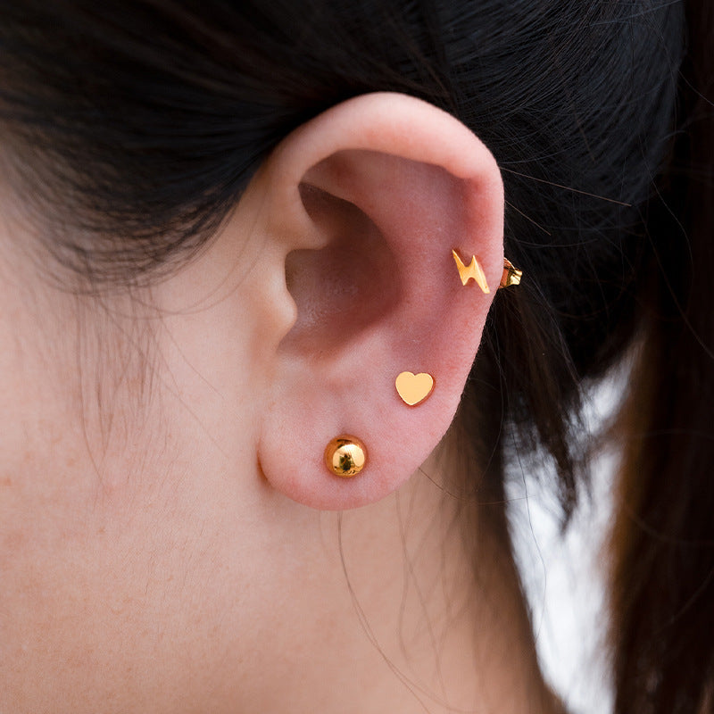 Wholesale Mini 18k Gold Plated Stainless Steel Earrings ACC-ES-MuShan011