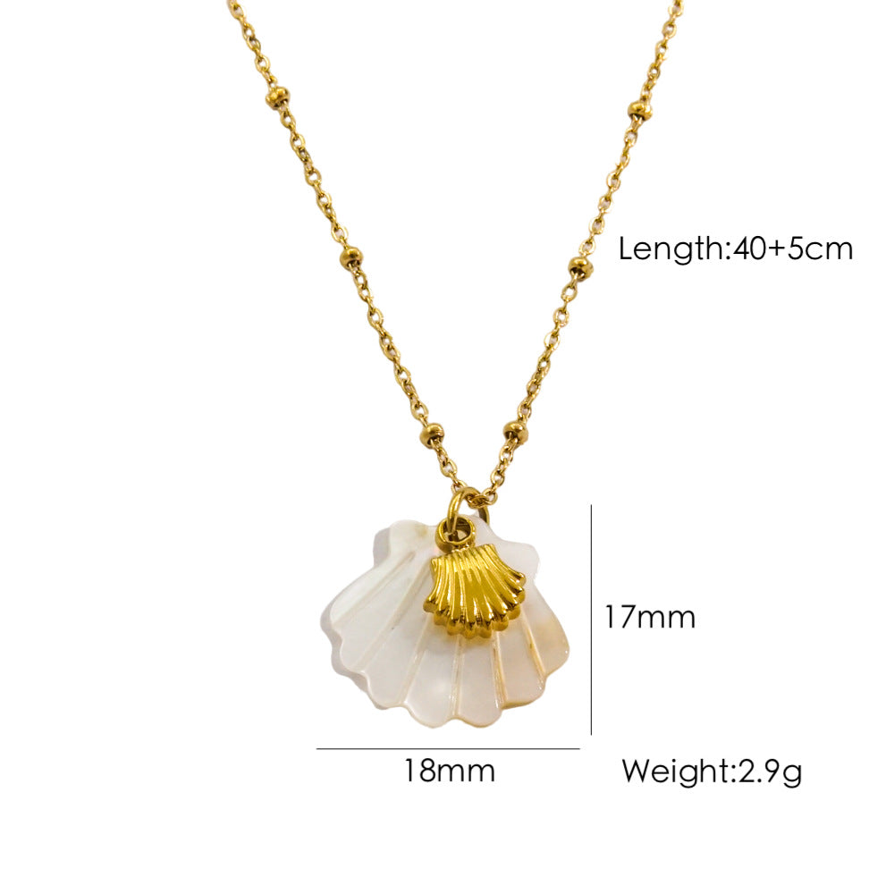 Wholesale Ocean Series 14K Gold Stainless Steel Necklace