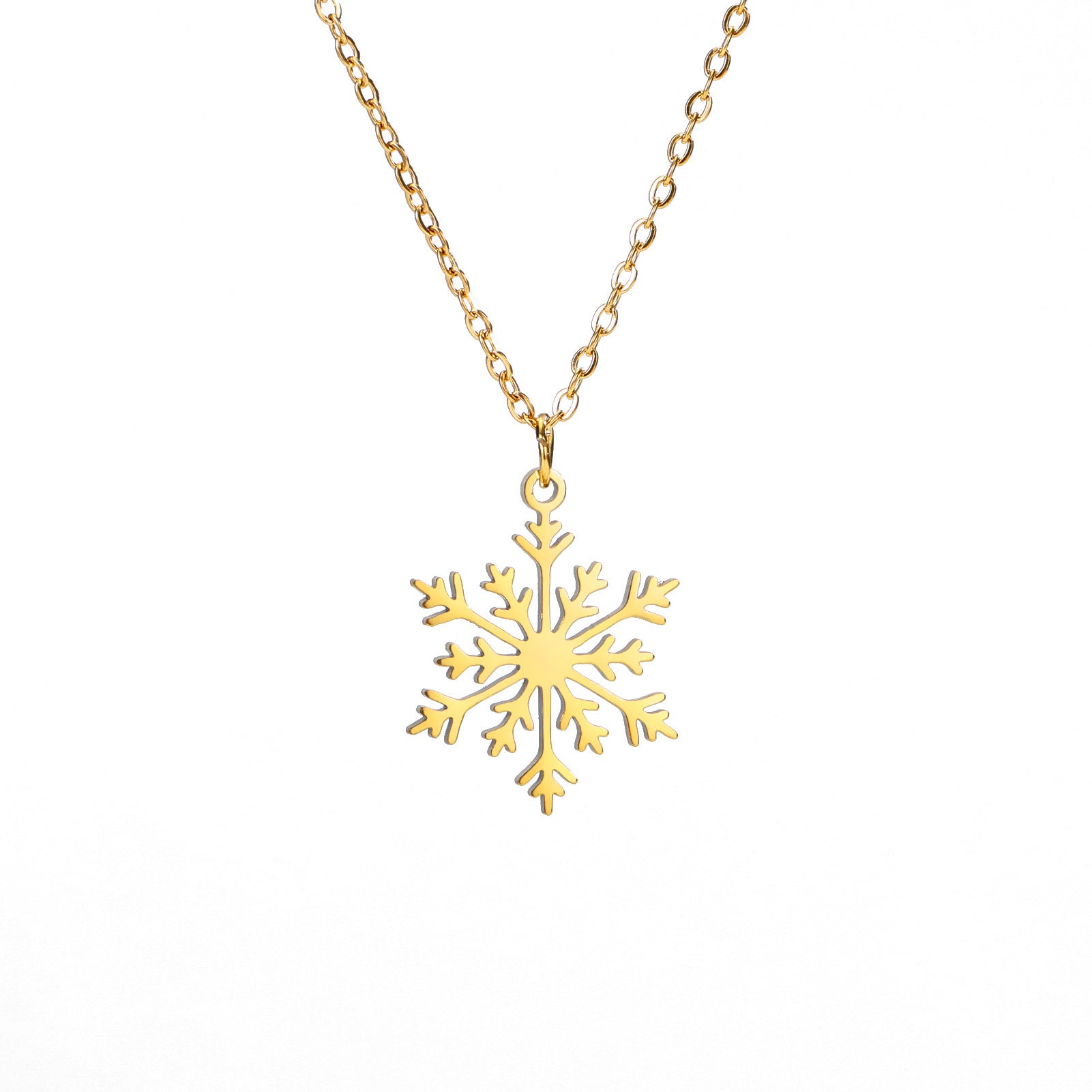 Wholesale Christmas Party Snowflake Necklace