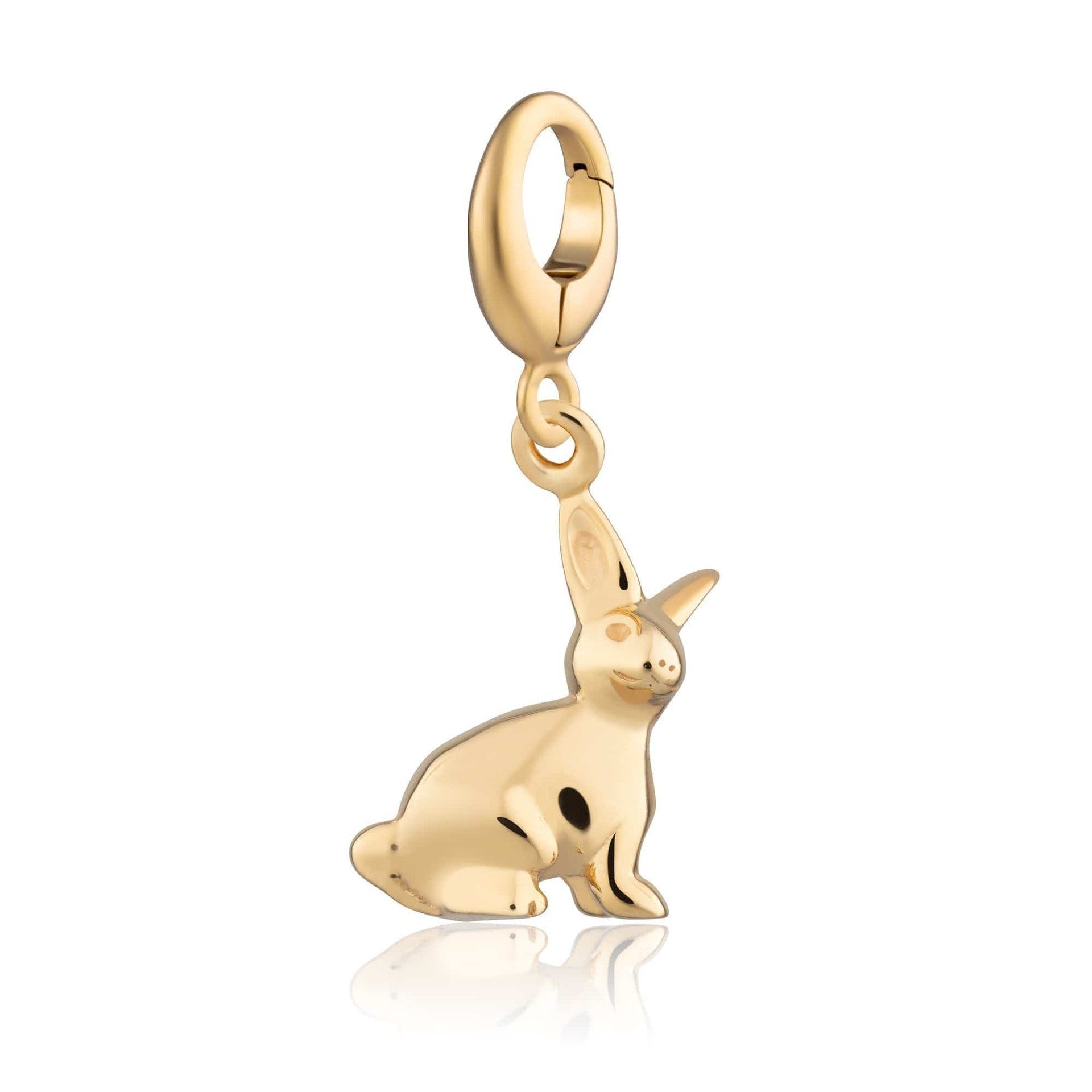 Wholesale Vacuum-plated 18K gold stainless steel DIY bear pendant necklace