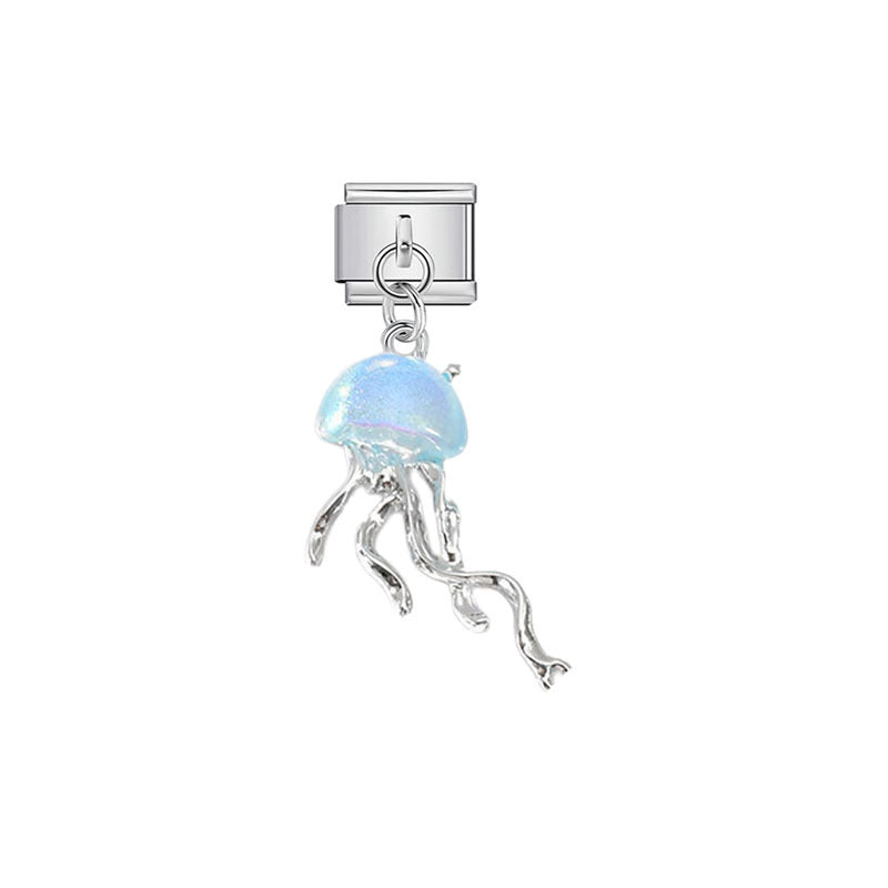 Wholesale Ocean Themed Italian Style DIY Pendant and Bracelet Kit Sweet Painted Stainless Steel Fashion Accessory for Everyday Wear