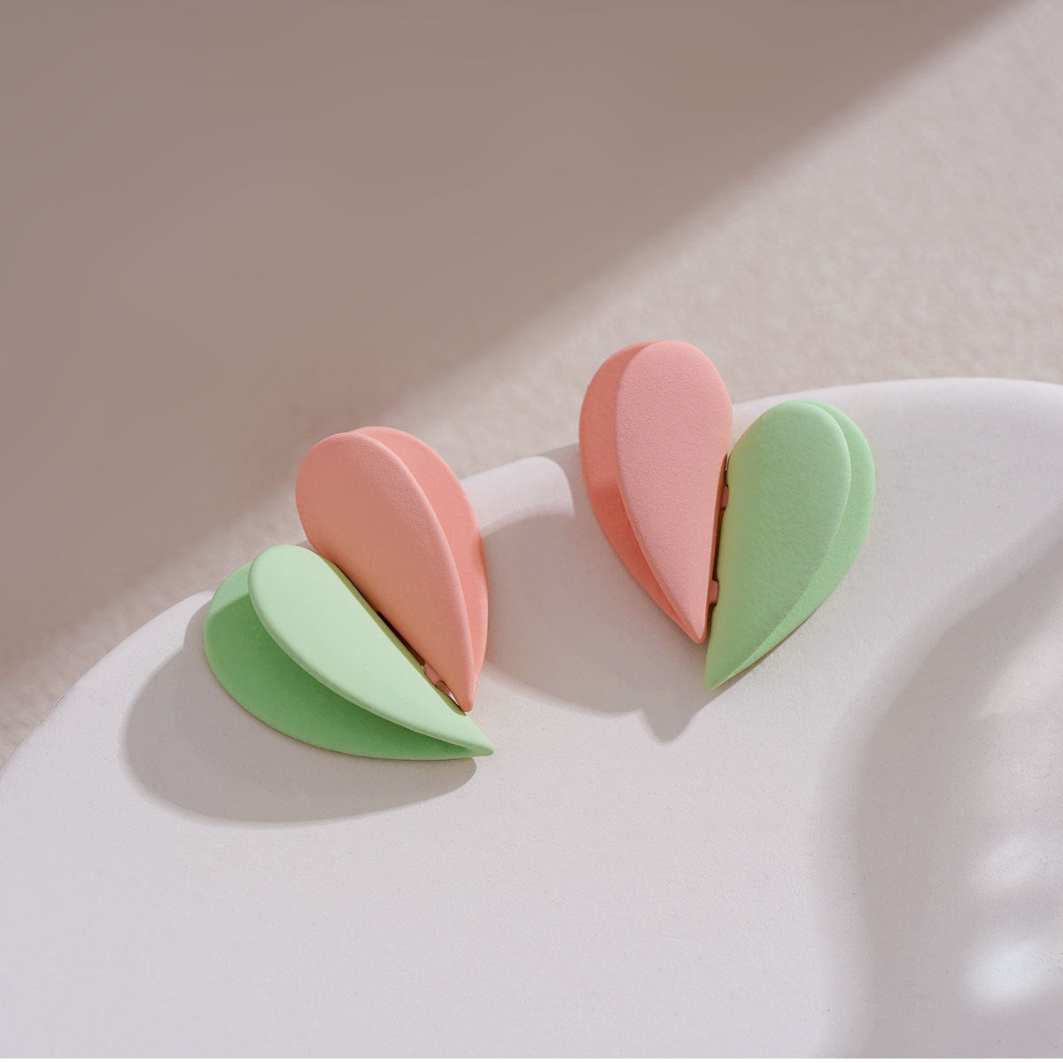 Wholesale Versatile Summer Fresh Green Floral Stud Earrings