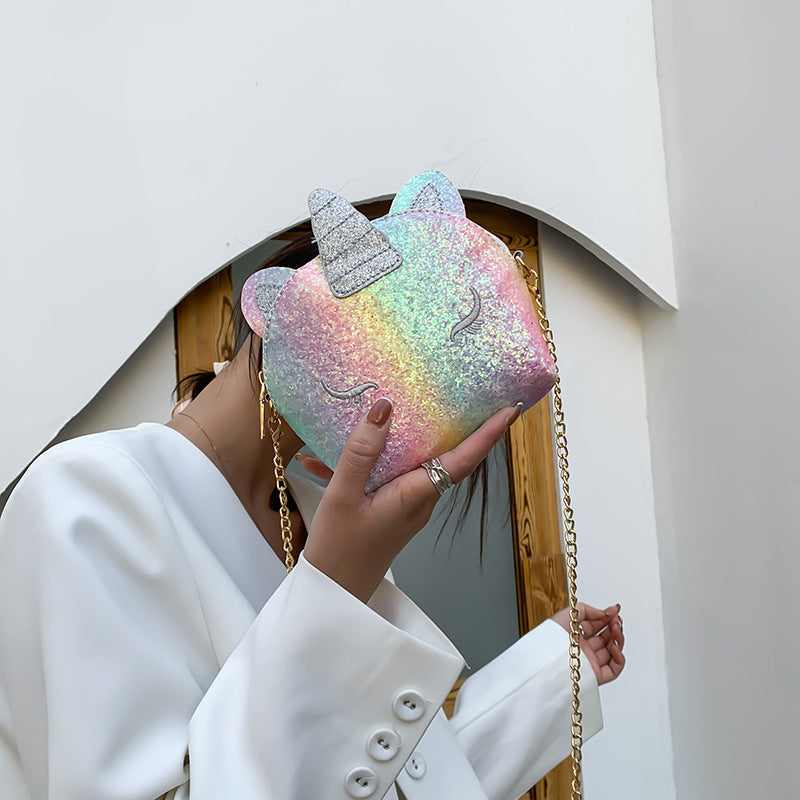 Wholesale Sequin Unicorn Wallet Shoulder Bag