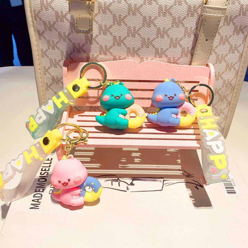 Wholesale Cartoon Cute Dinosaur Silicone Keychain ACC-KC-JuCai006