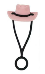 Wholesale 10pcs Western Style Cowboy Hat Silicone Straw Tube Cap 10mm Straw Decoration Straw Cover ACC-SCR-QiXiu001