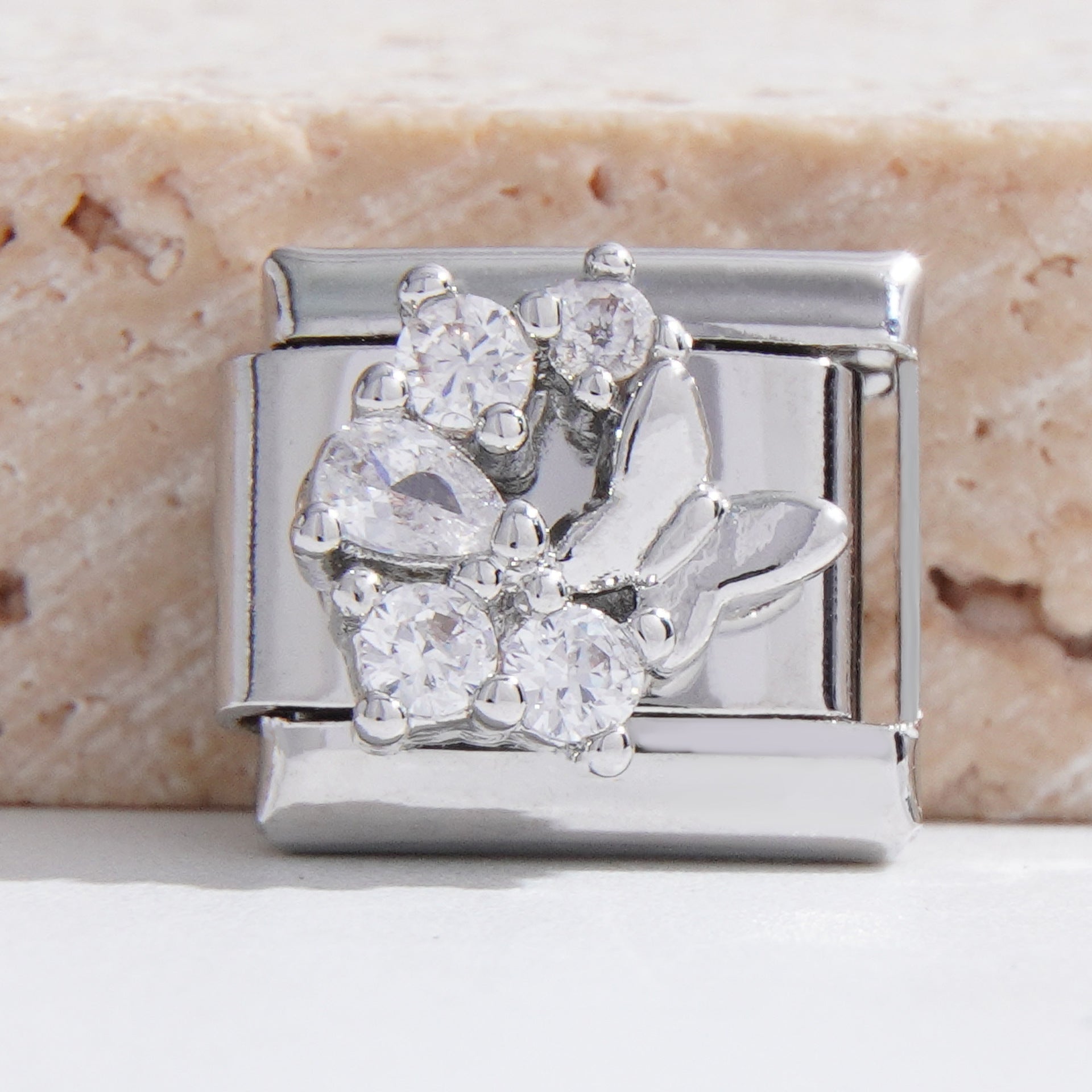 Wholesale 9mm Italian Charm Starter Bracelets DIY square Single Section Creative Stainless Steel Composable Bracelet