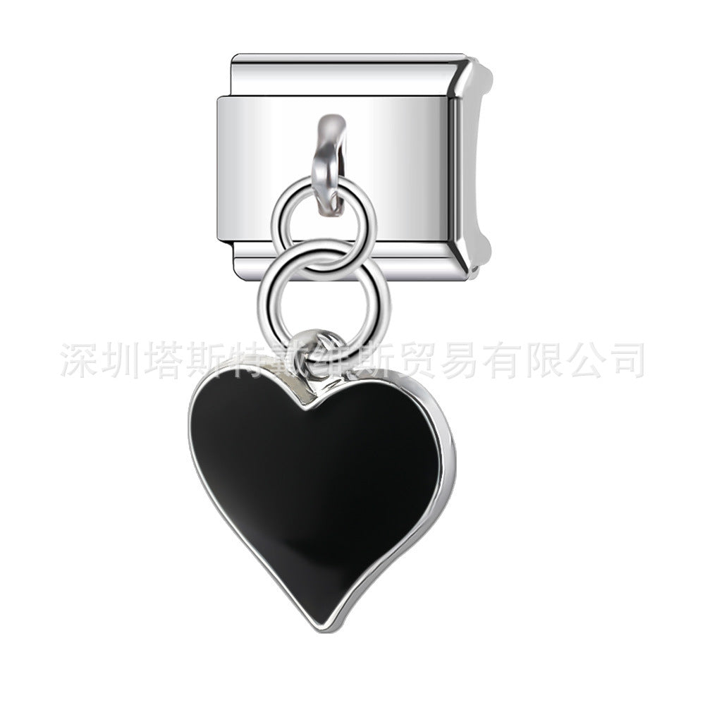 Wholesale Heart-Shaped 9mm Alloy Electroplated Pendant – DIY Bracelet Charm,  Boutique Resale Jewelry Accessory