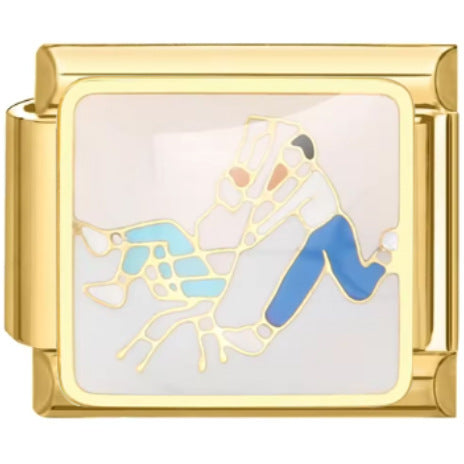 Wholesale Italian Charm Bracelet 9mm DIY  Pineapple Natural Landscape   Creative Stainless Steel Composable Bracelet