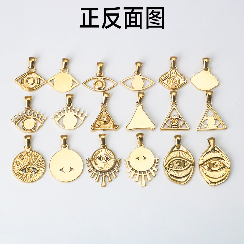 Wholesale Stainless Steel Golden Variety Devil' s Eye Eye Pendant