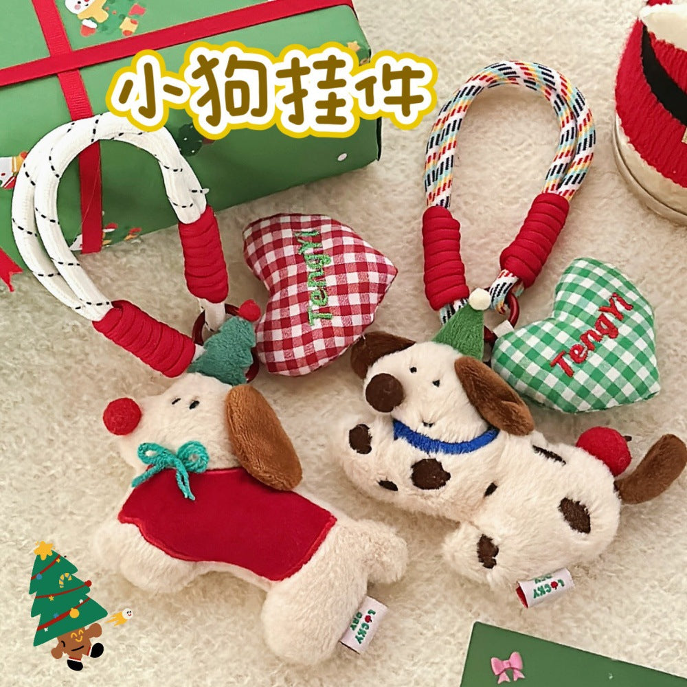 Wholesale New Creative Fabric Puppy Pendant Sweet Girly Versatile Small Pendant Backpack Cute Keychain