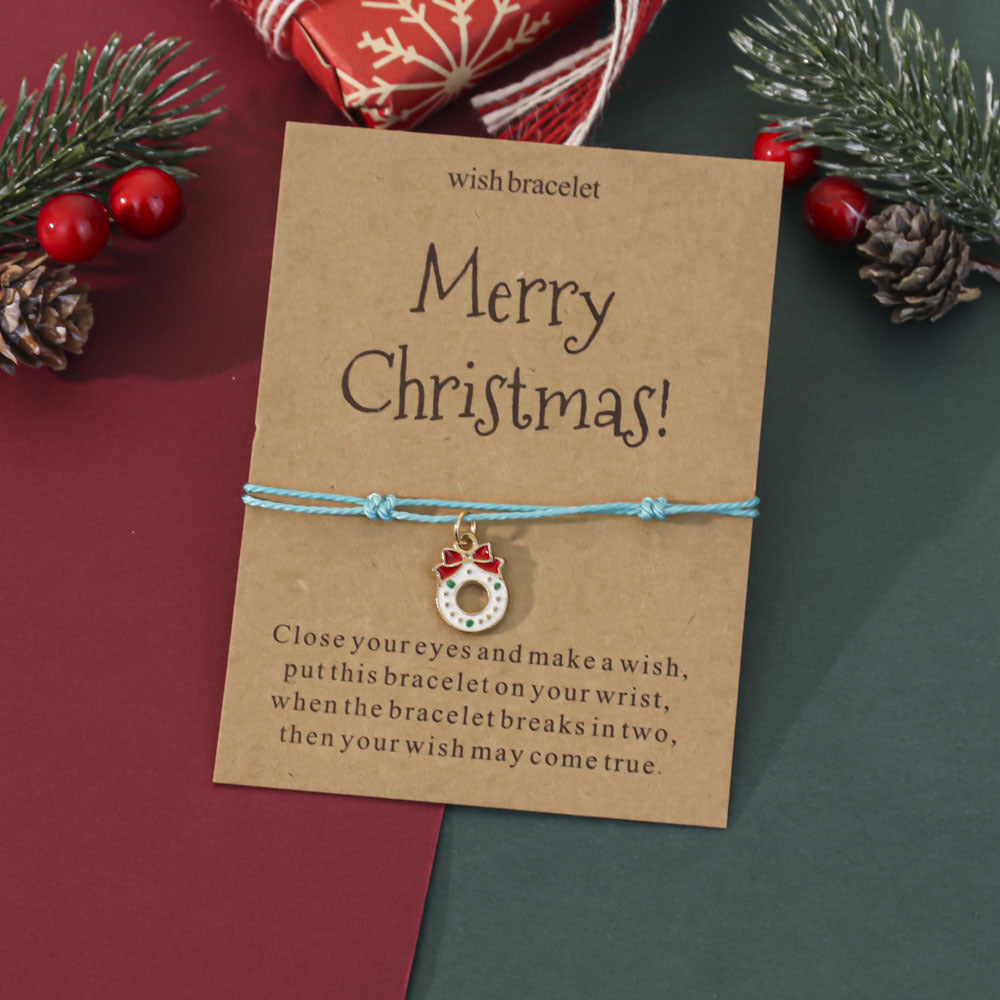 Wholesale Christmas oil-painted adjustable bracelet