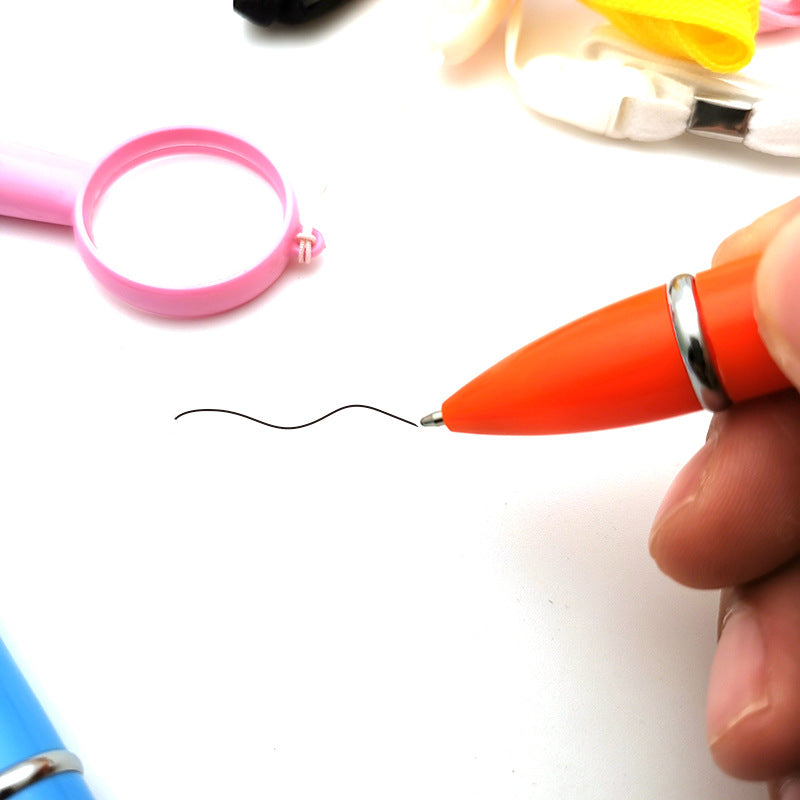 Wholesale Creative magnifying glass ballpoint pen lanyard gift pen