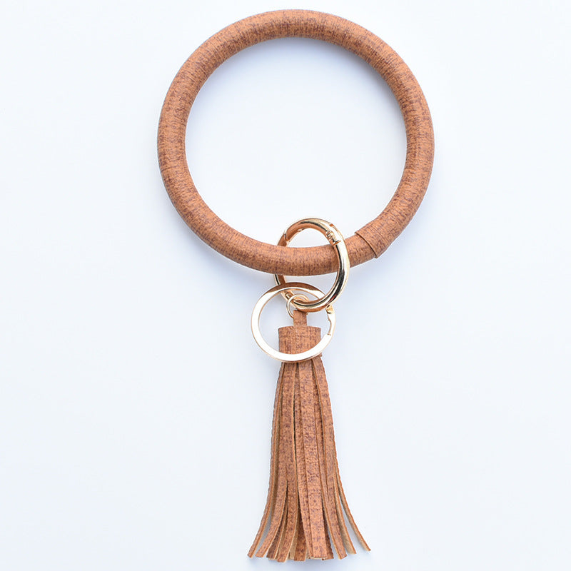 Wholesale Retro Geometric Leather Tassel Bracelet Keychain Chic Bag Charm And Jewelry Accessory For Wedding Gift