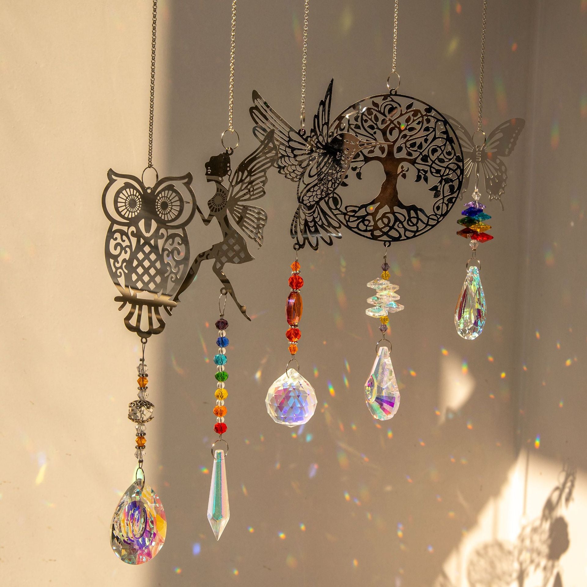 Wholesale Crystal Catcher Hanging Window Solar Prism Decoration