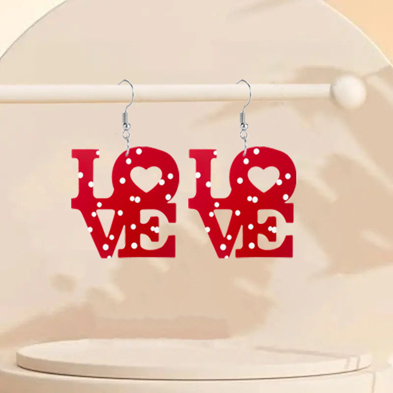Wholesale Valentine's Day LOVE Acrylic Earrings