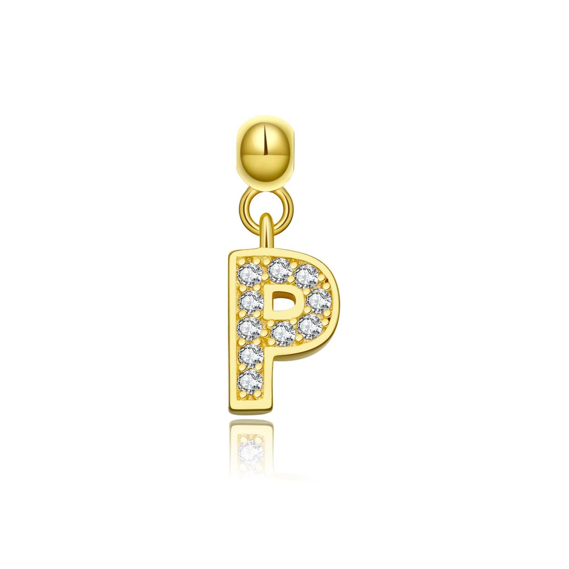Wholesale 5pcs/pack letter necklace bracelet Gold Plated Charms