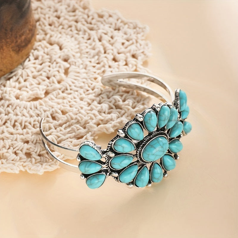 Wholesale Electroplated Turquoise Bohemian Bracelet - Ethnic Style Fashion Accessory for Boutique Resale