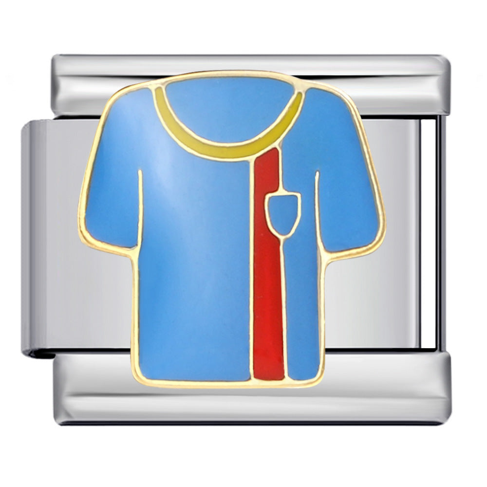 Wholesale Italian Charm Bracelet 9mm DIY Splicing Removable Sports Series Italian Stainless Steel Composable Bracelet