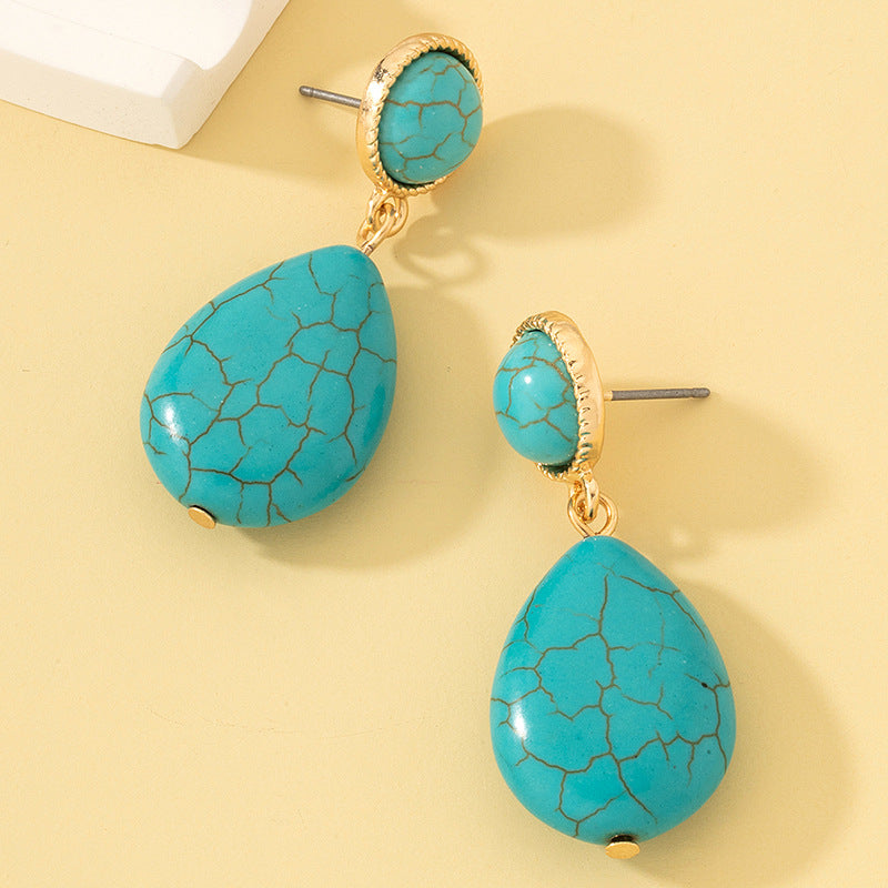 Wholesale Ethnic  retro  Pine stone earring