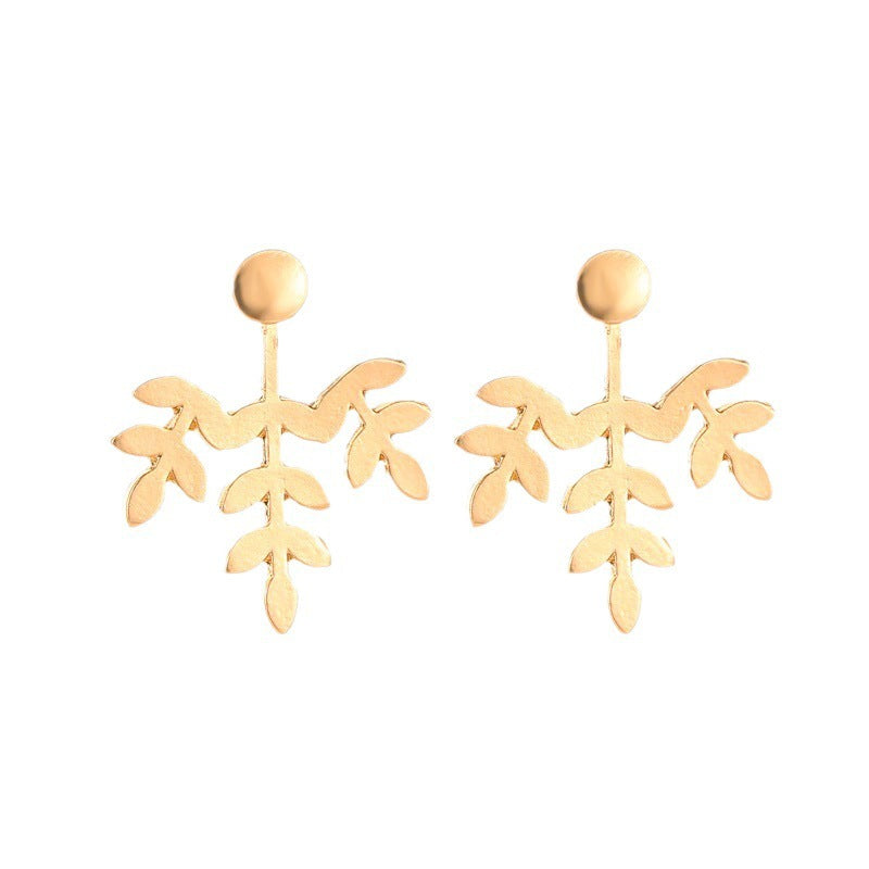 Wholesale  simple leaf ear clip earrings