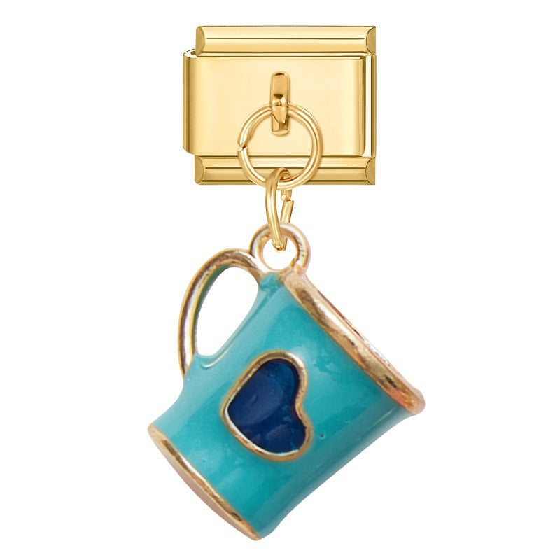 Wholesale Italian Charm Bracelet 9mm DIY Creative Retro  Stainless Steel Composable Bracelet