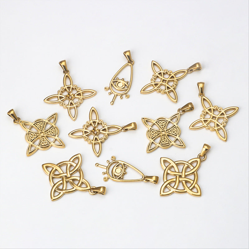 Wholesale Stainless Steel Golden Irish Celtic Knot Pendant