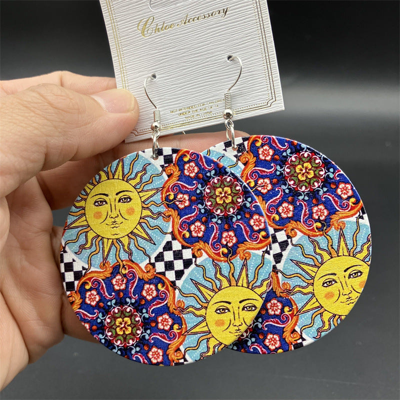 Wholesale Vintage Bohemian Ethnic Style Wood Earrings ACC-ES-FX058
