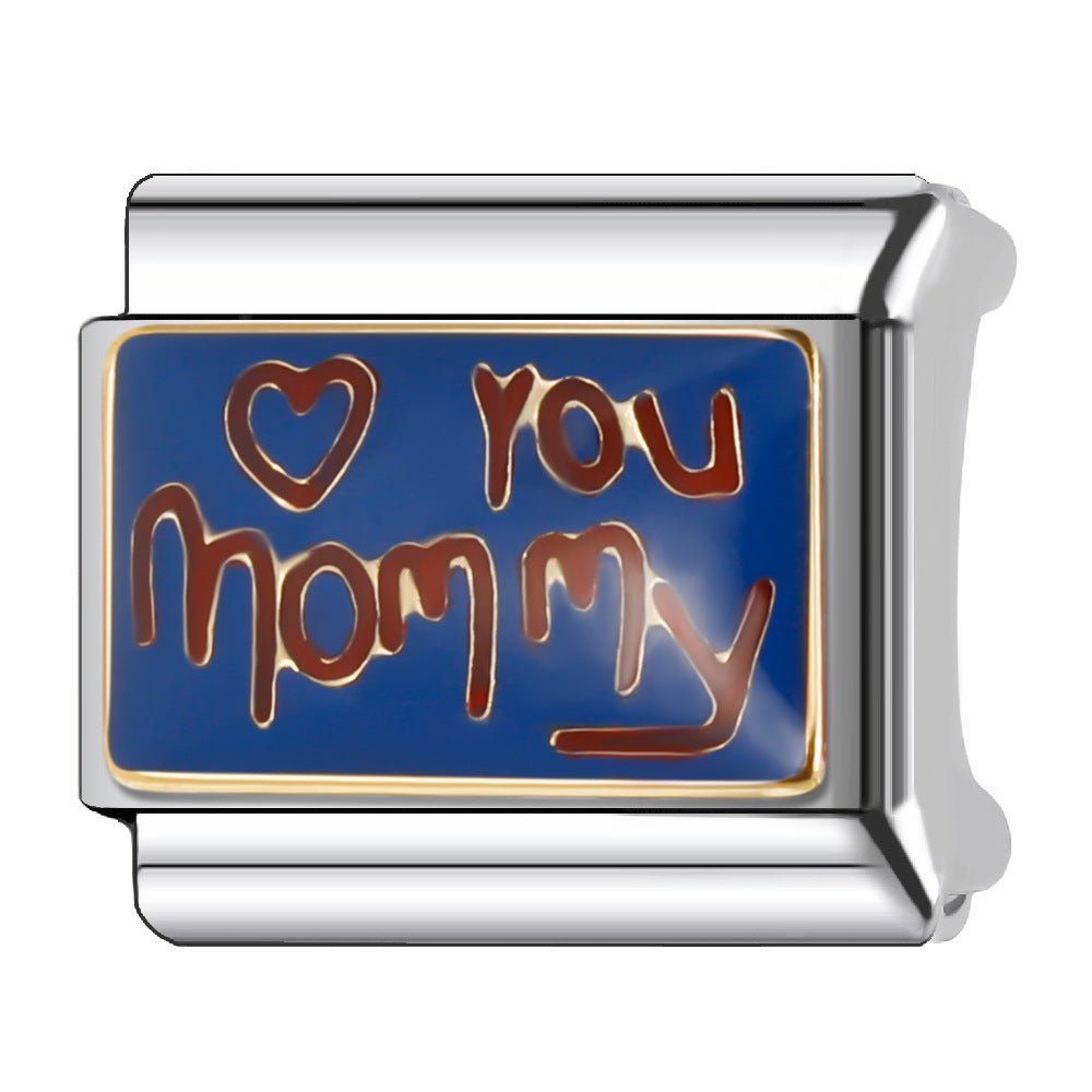 Wholesale Italian Charm Bracelet 9mm DIY Splicing Creative Pattern Stainless Steel Composable Bracelet