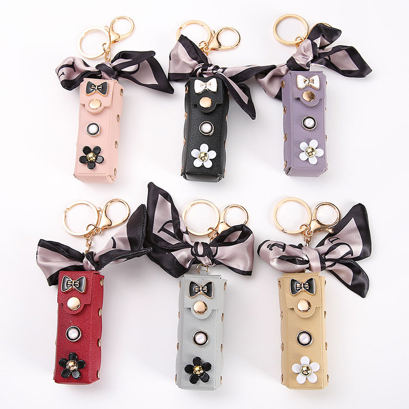 Wholesale Chic Fashion PU Leather Keychain Pendant Trendy Bag Charm Car Key Accessory