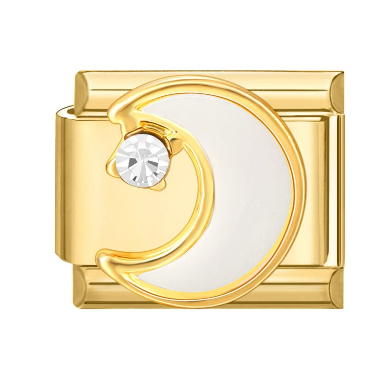 Wholesale Italian Beaded Bracelet 9mm DIY Splicing Removable Butterfly Pearl Stainless Steel Combinable Bracelet