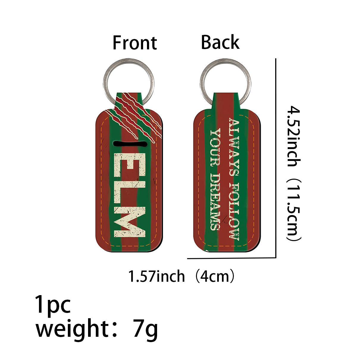 Wholesale 6pcs Quotations Letter Lipstick Set Keychain