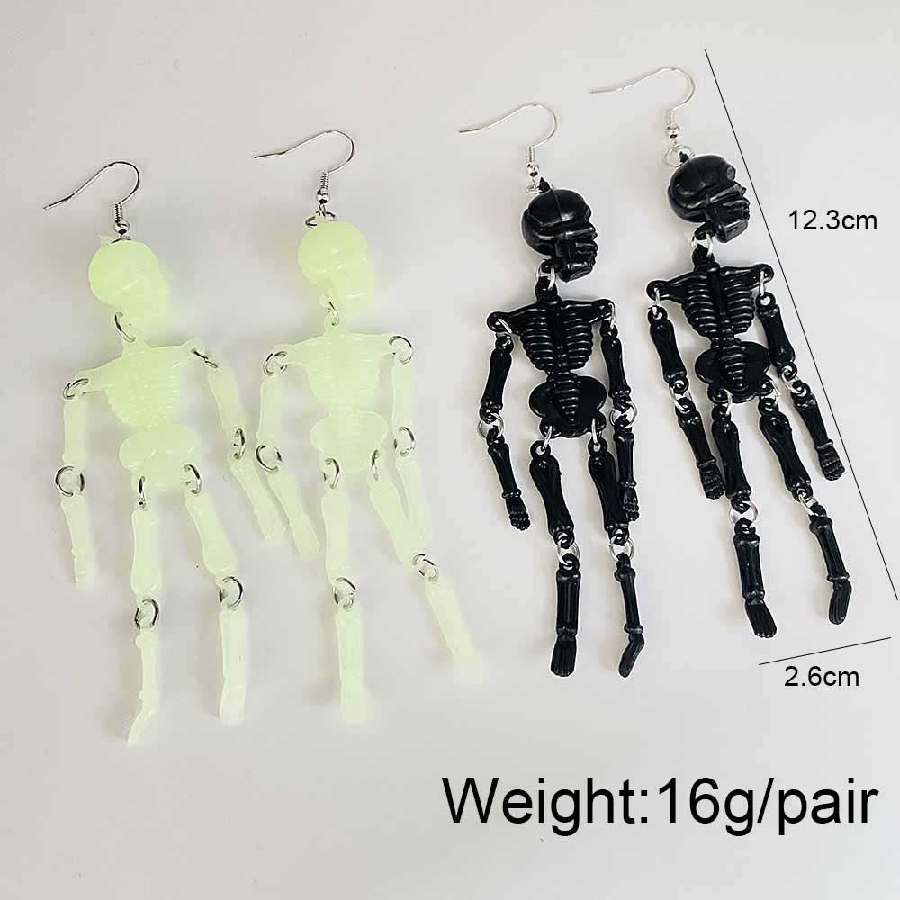 Wholesale  Halloween Horror  Luminous Skull Earrings