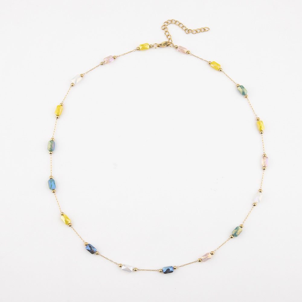 Wholesale Titanium Steel drip necklace  epoxy bracelet jewelry