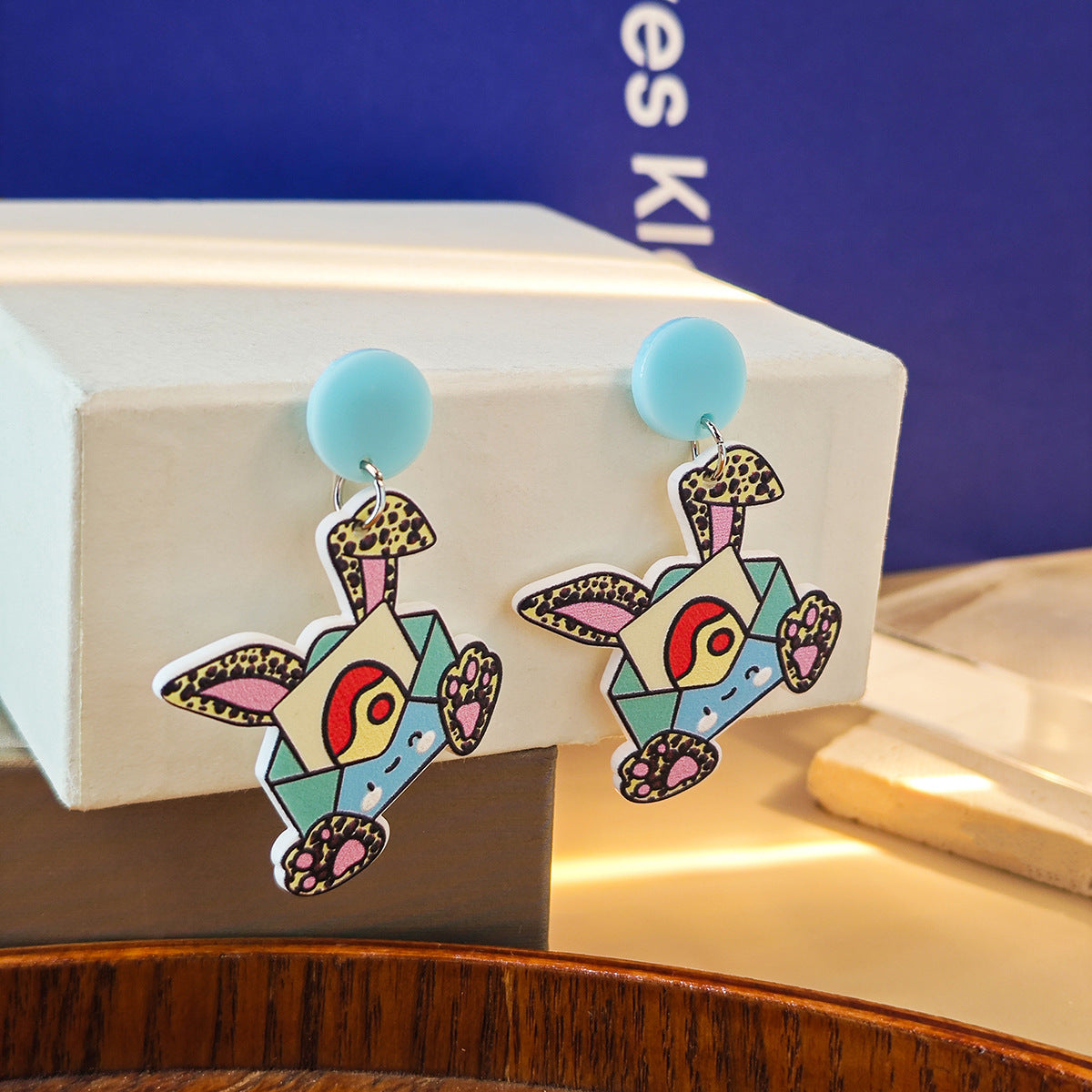 Wholesale Vintage Cartoon Bunny Easter Acrylic Earrings