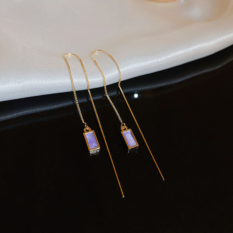 Wholesale electroplated silver needle zircon pearl flower heart earrings