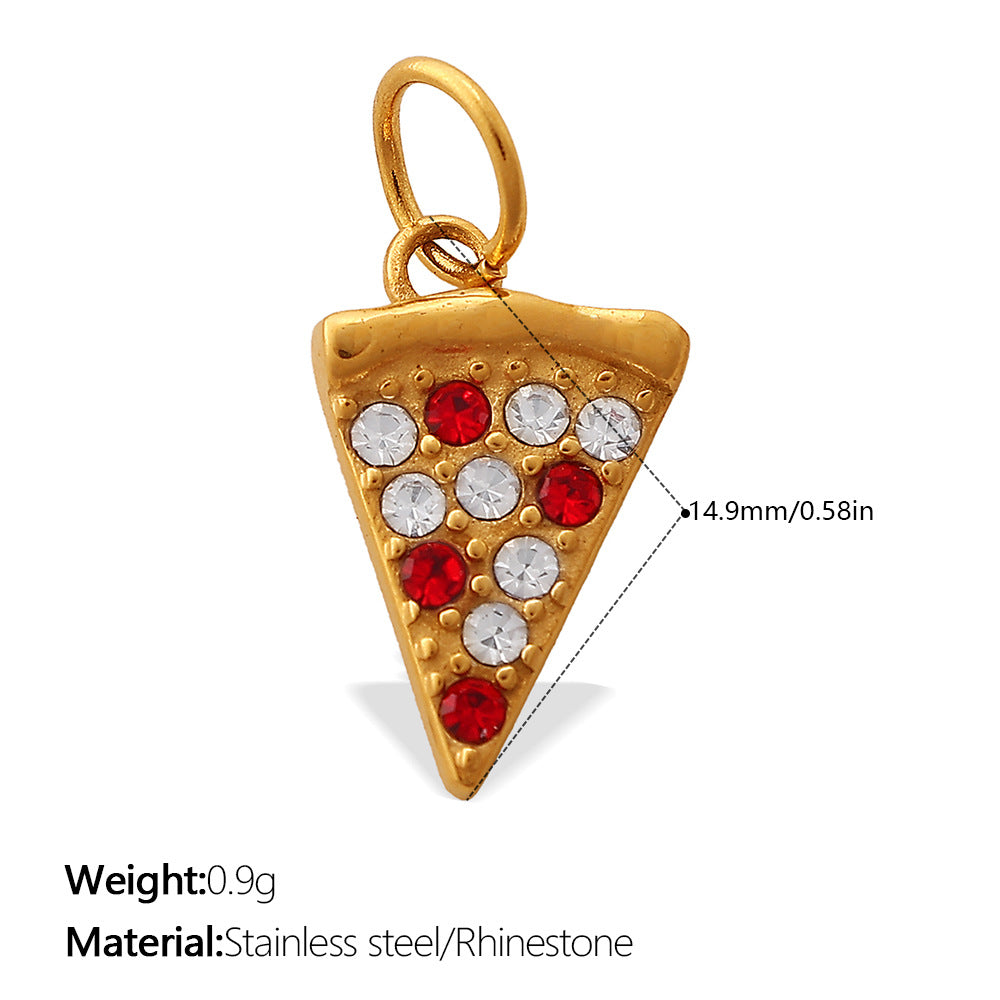 Wholesale  Food Series Ice Cream Donut Cake Titanium Steel Pendant DIY Necklace Bracelet Jewelry Accessories Cute