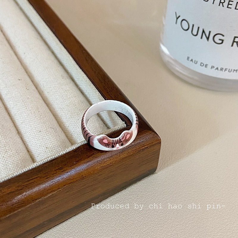 Wholesale Cartoon Cute Color Cat Ring